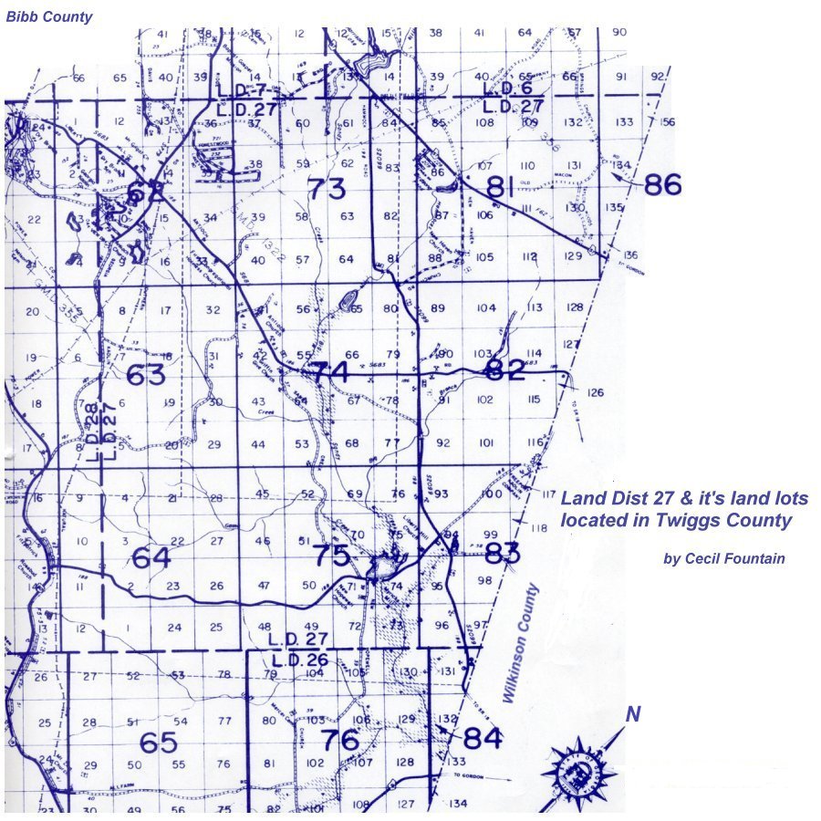 Twiggs Land Lot Map